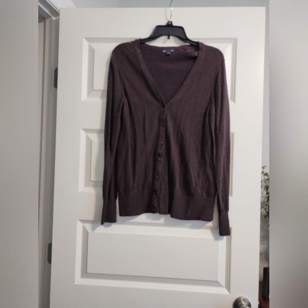 Brown Button-Up Cardigan